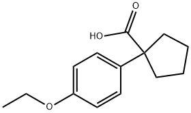 1-(4-ethoxyphenyl)cyclopentane-1-carboxylic acid Struktur