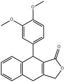 9-(3,4-Dimethoxyphenyl)-4,9-dihydronaphtho[2,3-c]furan-1(3H)-one Struktur