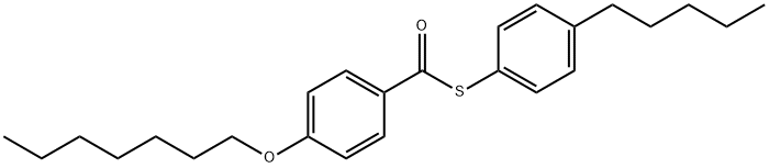 4-(Heptyloxy)thiobenzoic acid S-(4-pentylphenyl) ester Struktur