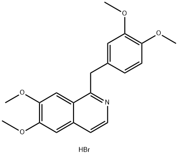 1-(3,4-dimethoxybenzyl)-6,7-dimethoxyisoquinolinium bromide Struktur