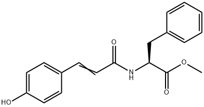 4-HYDROXYCINNAMIC ACID (L-PHENYLALANINE METHYL ESTER) AMIDE Struktur