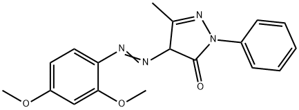 4-[(2,4-dimethoxyphenyl)azo]-2,4-dihydro-5-methyl-2-phenyl-3H-pyrazol-3-one Struktur