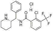 2-Chloro-3-(trifluoromethyl)-N-((S)-phenyl((S)-piperidin-2-yl)methyl)benzamide hydrochloride Struktur