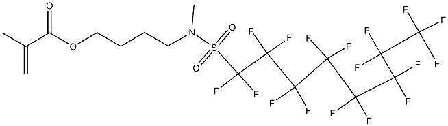 4-[[(heptadecafluorooctyl)sulphonyl]methylamino]butyl methacrylate  Struktur