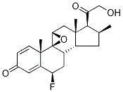 (6α,9β,11β,16α)-9,11-Epoxy-6-fluoro-21-hydroxy-16-methyl-pregna-1,4-diene-3,20-dione Struktur