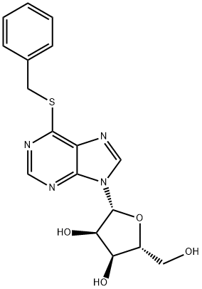 2-(6-benzylsulfanylpurin-9-yl)-5-(hydroxymethyl)oxolane-3,4-diol Struktur