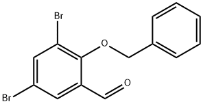 2-(BENZYLOXY)-3,5-DIBROMOBENZALDEHYDE Struktur