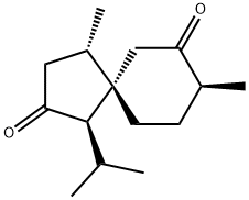 [1R-(1alpha,4beta,5beta,8S*)]-1-isopropyl-4,8-dimethylspiro[4.5]decane-2,7-dione Struktur