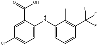 Benzoic  acid,  5-chloro-2-[[2-methyl-3-(trifluoromethyl)phenyl]amino]- Struktur