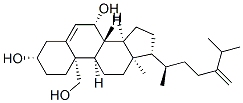 (3S,7R,8R,9R,10S,13R,14R,17R)-10-(hydroxymethyl)-13-methyl-17-[(2R)-6- methyl-5-methylidene-heptan-2-yl]-2,3,4,7,8,9,11,12,14,15,16,17-dodeca hydro-1H-cyclopenta[a]phenanthrene-3,7-diol Struktur