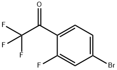 1-(4-broMo-2-fluorophenyl)-2,2,2-trifluoroethanone Struktur