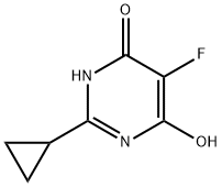 2-Cyclopropyl-5-fluoropyrimidine-4,6-diol Struktur