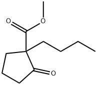 2-Oxo-1-butyl-1-cyclopentanecarboxylic acid methyl ester Struktur