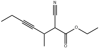 ethyl 2-cyano-3-methylhept-4-ynoate Struktur