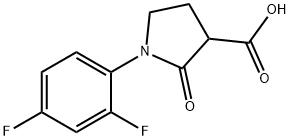 1-(2,4-DIFLUOROPHENYL)-2-OXOPYRROLIDINE-3-CARBOXYLIC ACID Struktur