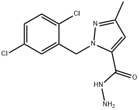 1-(2,5-DICHLOROBENZYL)-3-METHYL-1H-PYRAZOLE-5-CARBOHYDRAZIDE Struktur