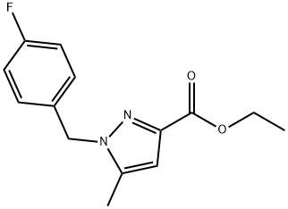 ETHYL 1-(4-FLUOROBENZYL)-5-METHYL-1H-PYRAZOLE-3-CARBOXYLATE Struktur