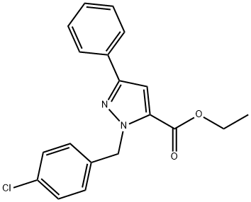 ETHYL 1-(4-CHLOROBENZYL)-3-PHENYL-1H-PYRAZOLE-5-CARBOXYLATE Struktur