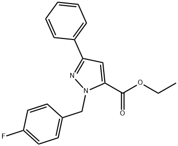 ETHYL 1-(4-FLUOROBENZYL)-3-PHENYL-1H-PYRAZOLE-5-CARBOXYLATE Struktur