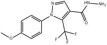 1-(4-Methoxy-phenyl)-5-trifluoromethyl-1H-pyrazole-4-carboxylicacidhydrazide Struktur