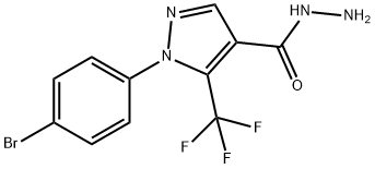 1-(4-Bromophenyl)-5-trifluoromethyl-1H-pyrazole-4-carboxylicacidhydrazide Struktur