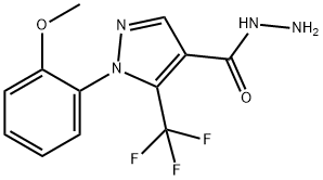 5-(TRIFLUOROMETHYL)-1-(2-METHOXYPHENYL)-1H-PYRAZOLE-4-CARBOHYDRAZIDE Struktur