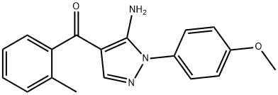 (5-AMINO-1-(4-METHOXYPHENYL)-1H-PYRAZOL-4-YL)(O-TOLYL)METHANONE Struktur