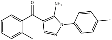 (5-AMINO-1-(4-FLUOROPHENYL)-1H-PYRAZOL-4-YL)(O-TOLYL)METHANONE Struktur