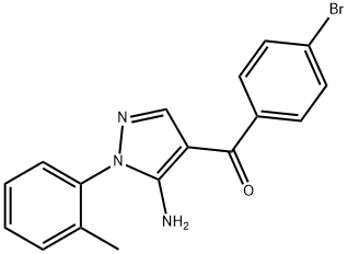 (5-AMINO-1-O-TOLYL-1H-PYRAZOL-4-YL)(4-BROMOPHENYL)METHANONE Struktur