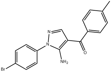 (5-AMINO-1-(4-BROMOPHENYL)-1H-PYRAZOL-4-YL)(P-TOLYL)METHANONE Struktur