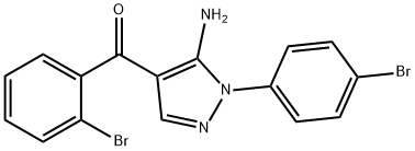 (5-AMINO-1-(4-BROMOPHENYL)-1H-PYRAZOL-4-YL)(2-BROMOPHENYL)METHANONE Struktur