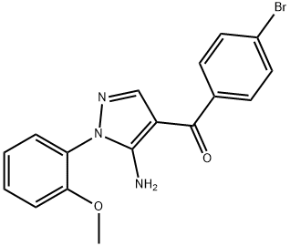 (5-AMINO-1-(2-METHOXYPHENYL)-1H-PYRAZOL-4-YL)(4-BROMOPHENYL)METHANONE Struktur