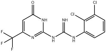 N-(2,3-DICHLOROPHENYL)-N-(4-HYDROXY-6-(TRIFLUOROMETHYL)PYRIMIDIN-2-YL)GUANIDINE Struktur