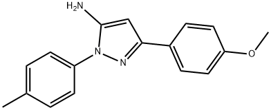 3-(4-METHOXYPHENYL)-1-(4-METHYLPHENYL)-1H-PYRAZOL-5-AMINE Struktur