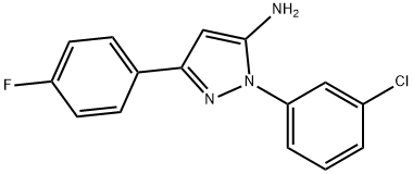 1-(3-CHLOROPHENYL)-3-(4-FLUOROPHENYL)-1H-PYRAZOL-5-AMINE Struktur