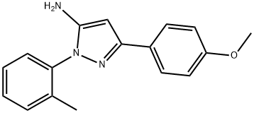 3-(4-METHOXYPHENYL)-1-(2-METHYLPHENYL)-1H-PYRAZOL-5-AMINE Struktur