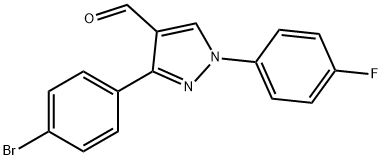 3-(4-BROMOPHENYL)-1-(4-FLUOROPHENYL)-1H-PYRAZOLE-4-CARBALDEHYDE Struktur