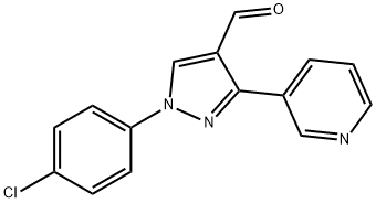 1-(4-CHLOROPHENYL)-3-(PYRIDIN-3-YL)-1H-PYRAZOLE-4-CARBALDEHYDE Struktur