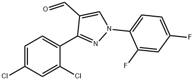 3-(2,4-DICHLOROPHENYL)-1-(2,4-DIFLUOROPHENYL)-1H-PYRAZOLE-4-CARBALDEHYDE Struktur