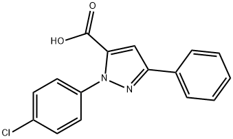 2-(4-CHLORO-PHENYL)-5-PHENYL-2H-PYRAZOLE-3-CARBOXYLIC ACID Structure