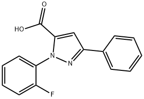 1-(2-FLUOROPHENYL)-3-PHENYL-1H-PYRAZOLE-5-CARBOXYLIC ACID Struktur