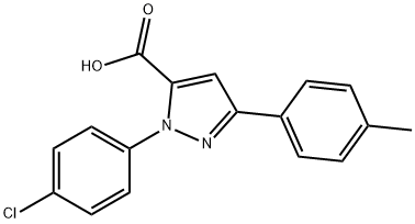 1-(4-CHLOROPHENYL)-3-P-TOLYL-1H-PYRAZOLE-5-CARBOXYLIC ACID Struktur