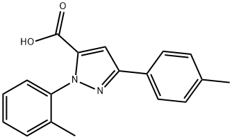 1-O-TOLYL-3-P-TOLYL-1H-PYRAZOLE-5-CARBOXYLIC ACID Struktur