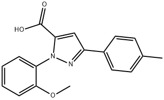 1-(2-METHOXYPHENYL)-3-P-TOLYL-1H-PYRAZOLE-5-CARBOXYLIC ACID Struktur