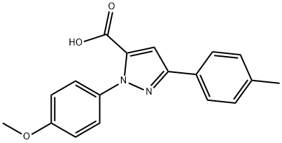 1-(4-METHOXYPHENYL)-3-P-TOLYL-1H-PYRAZOLE-5-CARBOXYLIC ACID Struktur