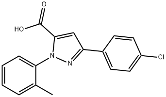 3-(4-CHLOROPHENYL)-1-O-TOLYL-1H-PYRAZOLE-5-CARBOXYLIC ACID Struktur