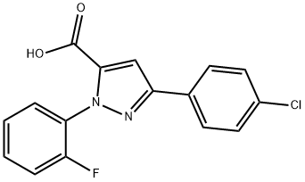 3-(4-CHLOROPHENYL)-1-(2-FLUOROPHENYL)-1H-PYRAZOLE-5-CARBOXYLIC ACID Struktur