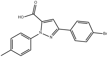 3-(4-BROMOPHENYL)-1-P-TOLYL-1H-PYRAZOLE-5-CARBOXYLIC ACID Struktur