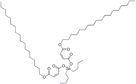 octadecyl (Z,Z)-6,6-dibutyl-4,8,11-trioxo-5,7,12-trioxa-6-stannatriaconta-2,9-dienoate  Struktur