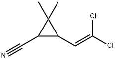 Cyclopropanecarbonitrile, 3-(2,2-dichloroethenyl)-2,2-dimethyl- Struktur